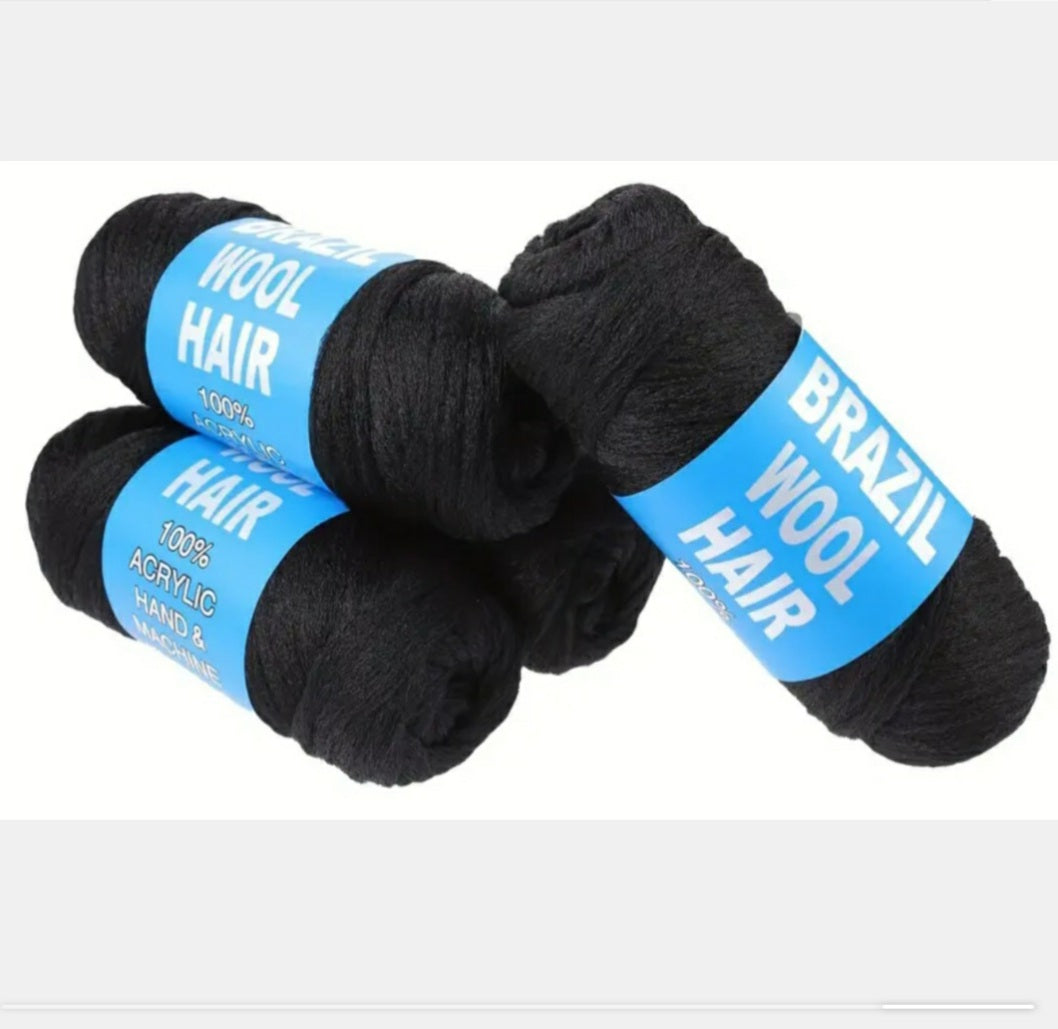 Fil de Laine Acrylique pour Coiffure – Tresses, Twists & Styles Créatifs 4 PCS