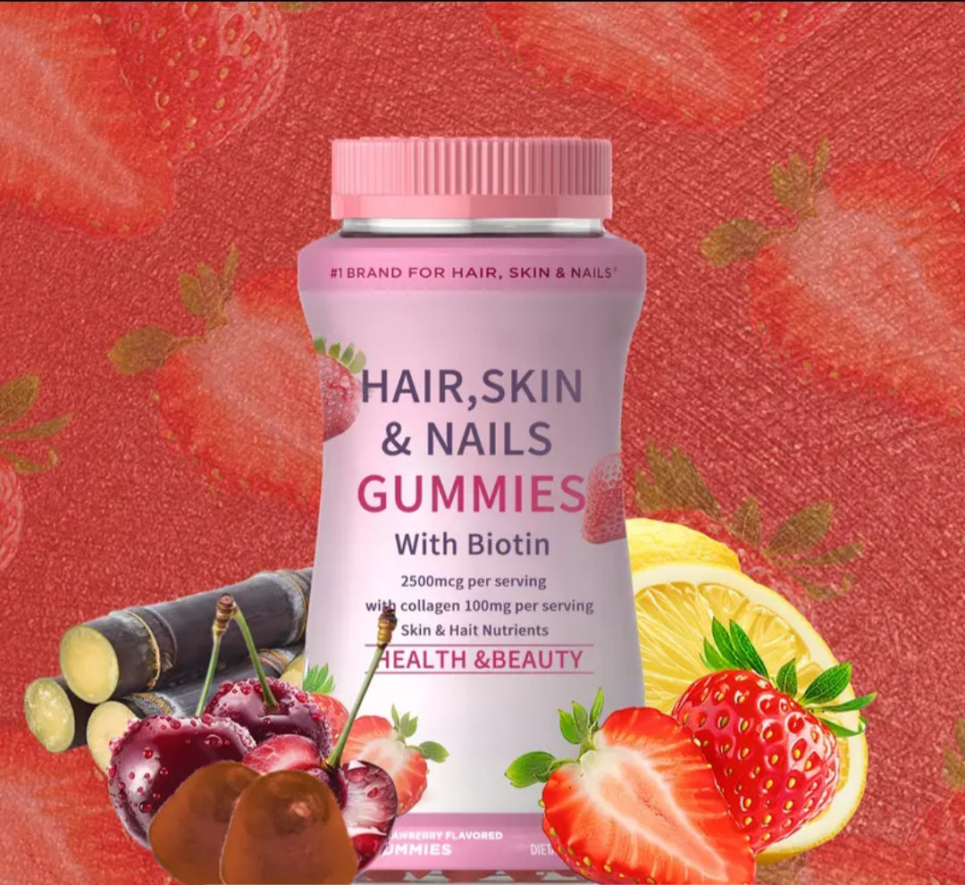 🎀
Gummies Cheveux, Peau & Ongles – Biotine & Collagène – Edelyna Beauty